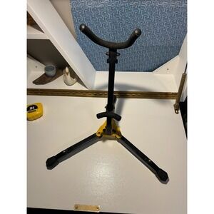 Hercules saxophone Stand Foldable Tripod Black and Yellow
